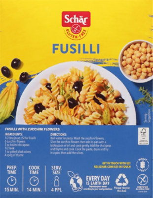 Schar Bonta d Italia Pasta Gluten-Free Fusilli Box - 12 Oz - Image 6