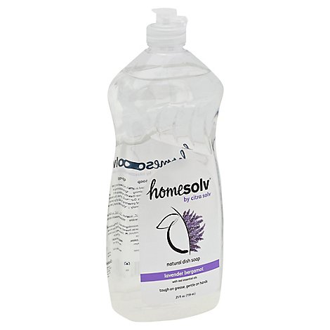 Home Solv Dish Soap Liquid Lavender Bergamont Bottle - 25 Fl. Oz.