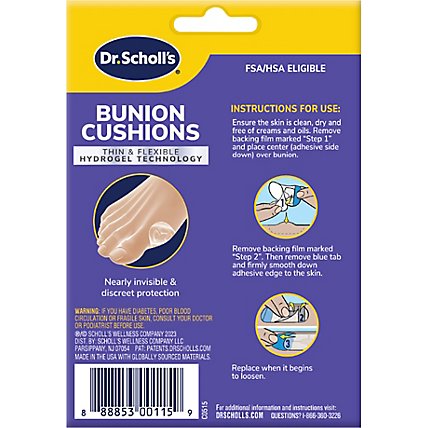 Dr Scholls Bunion Cushions Duragel Technology - 5 Count - Image 4