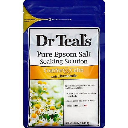 Dr Teals Soaking Solution Epsom Salt Pure Comfort & Calm with Chamomile - 3 Lb - Image 2