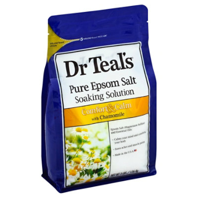 Dr Teals Soaking Solution Epsom Salt Pure Comfort & Calm with Chamomile - 3 Lb