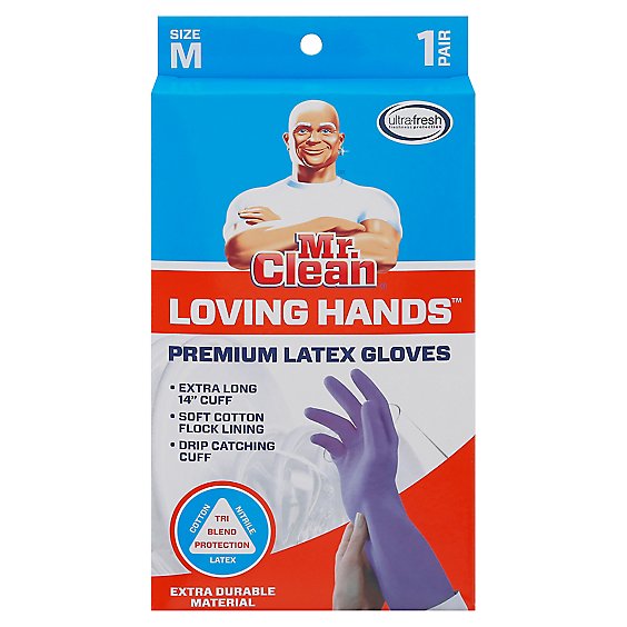 Mr. Clean Loving Hands Glove Super Premium Extra Long Medium - 1 Count