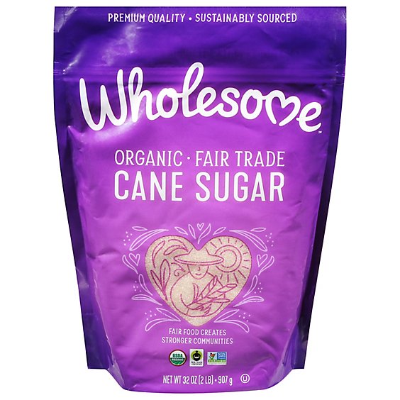 Wholesome Organic Cane Sugar Bag - 32 Oz