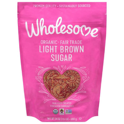 Wholesome Organic Sugar Light Brown - 24 Oz - Image 1