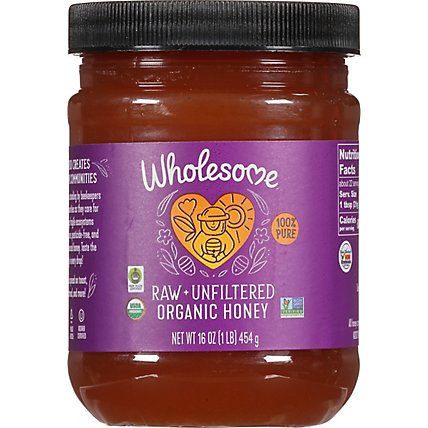 Wholesome Sweeteners Honey Raw Organic - 16 Oz - Image 2