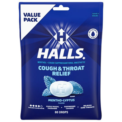 Halls Cough Drops Menthol Lyptus - 80 Count - Image 4