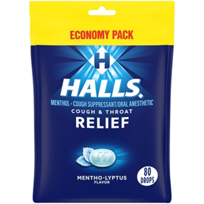 Halls Cough Drops Menthol Lyptus - 80 Count - Image 2