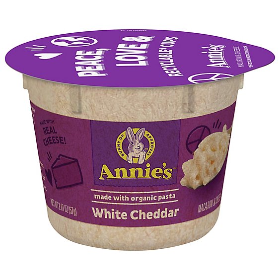 Annies Homegrown Macaroni & Cheese White Cheddar Cup - 2.01 Oz