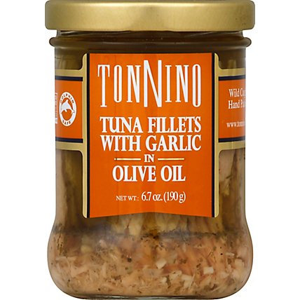 Tonnino Tuna Fillets in Olive Oil With Garlic - 6.7 Oz - Image 2