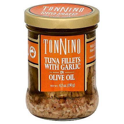 Tonnino Tuna Fillets in Olive Oil With Garlic - 6.7 Oz - Image 1