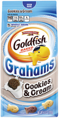Goldfish Grahams Baked Snack Cookies & Cream - 6.6 Oz - Image 1