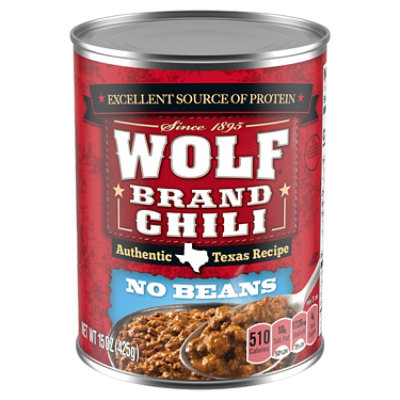 Wolf Brand Chili Without Beans - 15 Oz - Image 1