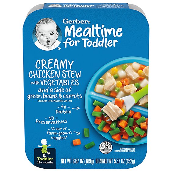Gerber Baby Food Toddler Creamy Chicken Stew With Vegetables - 6.67 Oz