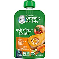 Gerber 2nd Foods Organic Apple Carrot Squash Baby Food Pouch - 3.5 Oz - Image 1