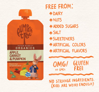 Peter Rabbit Organic Pumpkin Carrot Apple - 4.4 Oz - Image 7