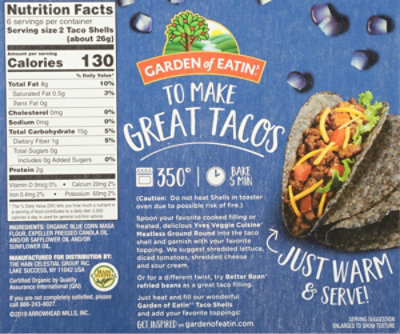 Garden of Eatin Taco Shells Blue Corn Box 12 Count - 5.5 Oz - Image 6