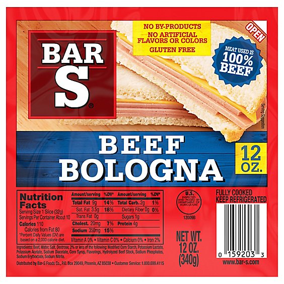 Bar-S Bologna Beef - 1 Oz