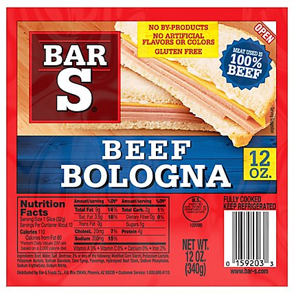 Bar-S Bologna Beef - 1 Oz - Image 1