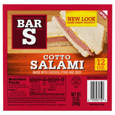 Bar-S Salami Cotto - 12 Oz - Image 1