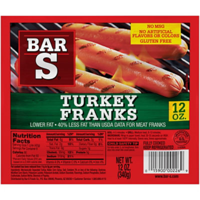 Bar-S Franks Turkey - 12 Oz - Image 3