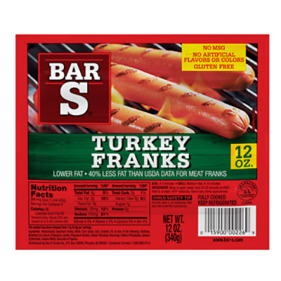 Bar-S Franks Turkey - 12 Oz - Image 2