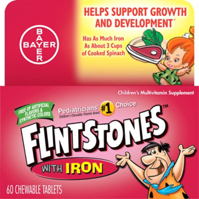 Flintstones Vitamins Iron Chewable Tablets - 60 Count - Image 2