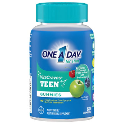 One A Day VitaCraves Multivitamin/Mineral Gummies Teen For Him - 60 Count - Image 3