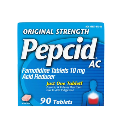 Pepcid Ac Acid Reducer Tablets Original Strength 10 mg - 90 Count - Image 1