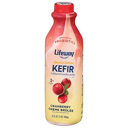 Lifeway Kefir Cultured Milk Smoothie Lowfat Cranberry Creme Brulee - 32 Fl. Oz. - Image 3