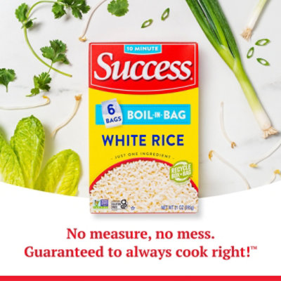 Success Boil-in-Bag Rice White Enriched Precooked 6 Count - 21 Oz - Image 2