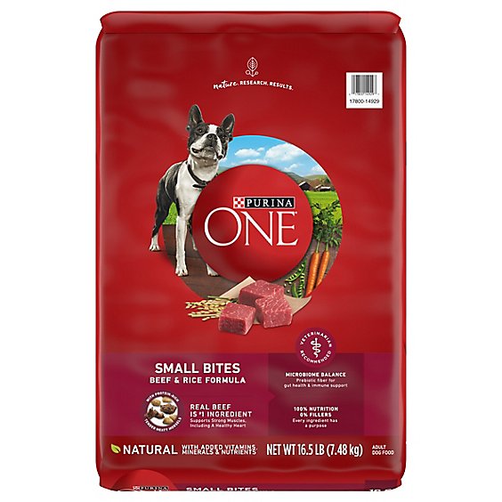 Purina ONE Smartblend Beef & Rice Dry Dog Food - 16.5 Lbs