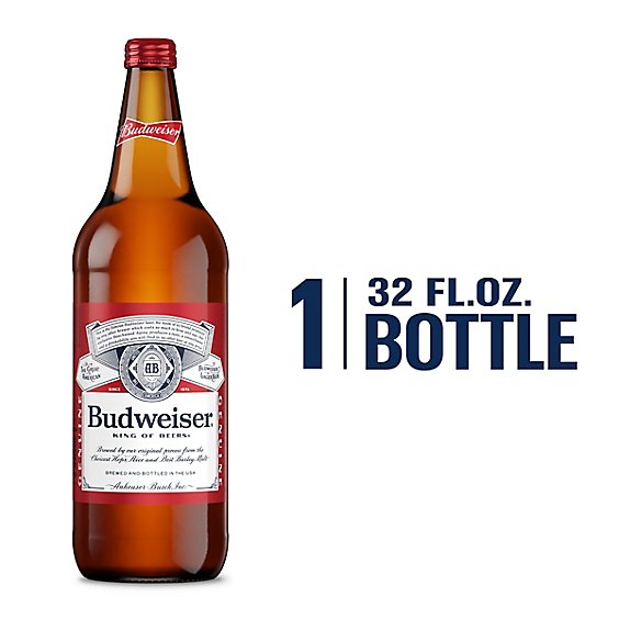 Budweiser Beer In Bottle - 32 Fl. Oz.