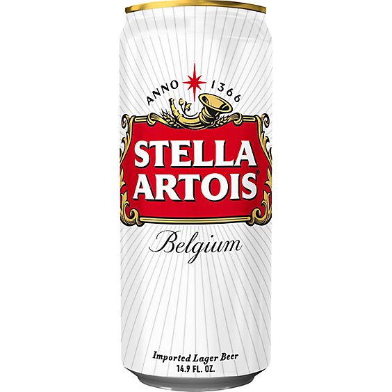 Stella Artois Lager Cans - 4-14.9 Fl. Oz.