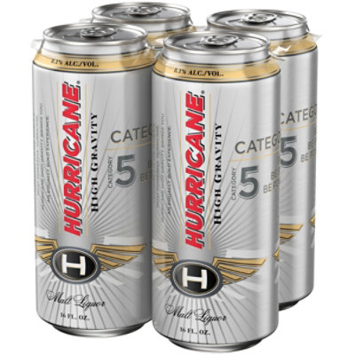 Hurricane High Gravity Malt Liquor Cans - 4-16 Fl. Oz. - Image 1