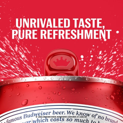 Budweiser American Lager Beer in Cans - 24 - 16 Fl. Oz. - Image 5