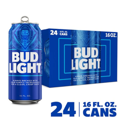 Bud Light American Lager Beer in Cans - 24 - 16 Fl. Oz. - Image 1
