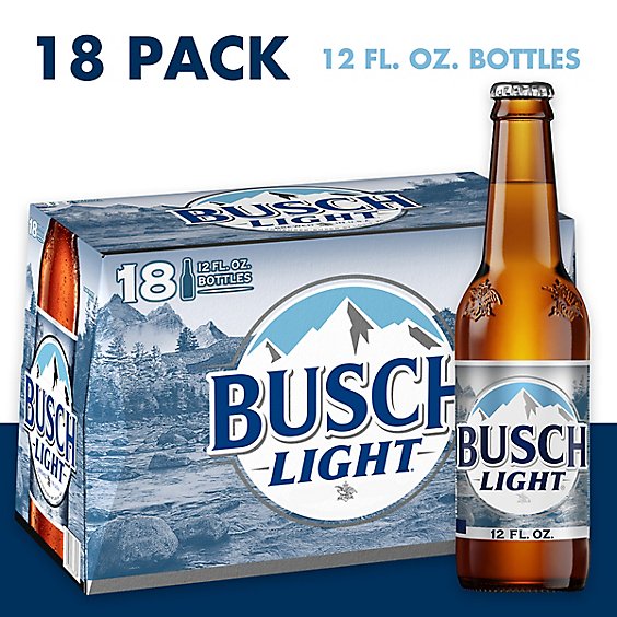 Busch Light Beer Bottles - 18-12 Fl. Oz.