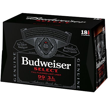 Budweiser Select Light Beer Bottles - 18-12 Fl. Oz. - Image 2