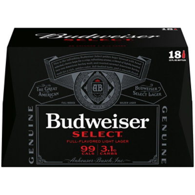 Budweiser Select 4.3% ABV Light Beer In Bottles - 18-12 Fl