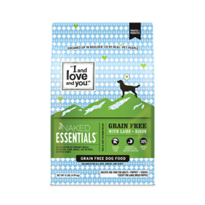 I And Love And You Naked Essentials Dog Food Lamb & Bison Bag - 11 Lb