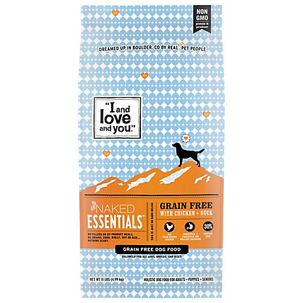 I And Love And You Naked Essentials Dog Food Chicken & Duck Bag - 11 Lb - Image 1