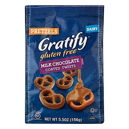 Gratify Pretzels Gluten Free Twists Milk Chocolate Covered - 5.5 Oz - Image 3