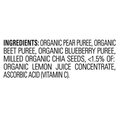 Happy Tot Organics Superfoods Stage Organic Pears Beets Blueberries + Super Chia - 4.22 Oz - Image 4