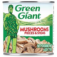 Green Giant Mushrooms Pieces & Stems - 4 Oz - Image 1
