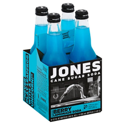 Jones Soda Cane Sugar Berry Lemonade Flavor - 4-12 Fl. Oz. - Image 1