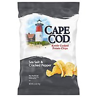 CAPE COD Potato Chips Kettle Cooked Sea Salt & Cracked Pepper - 2.5 Oz - Image 1