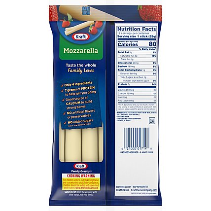 Kraft Natural Cheese Mozzarella String Cheese 12 Pack - 12 Oz - Image 6