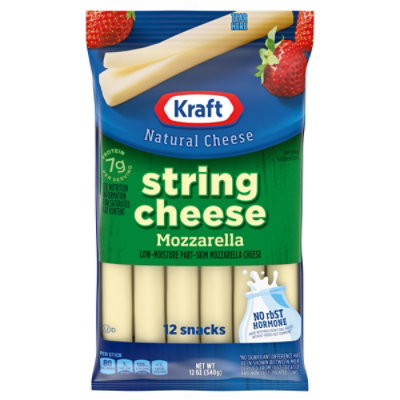 Kraft Natural Cheese Mozzarella String Cheese 12 Pack - 12 Oz