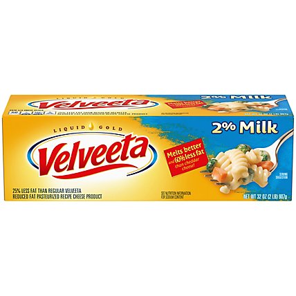 Velveeta 2% Milk Reduced Fat Pasteurized Recipe Cheese Product Block - 32 Oz - Image 3