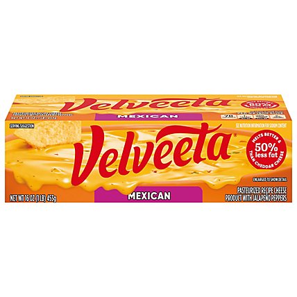 Velveeta Mexican Pasteurized Recipe Cheese Product with Jalapeno Peppers Block - 16 Oz - Image 4